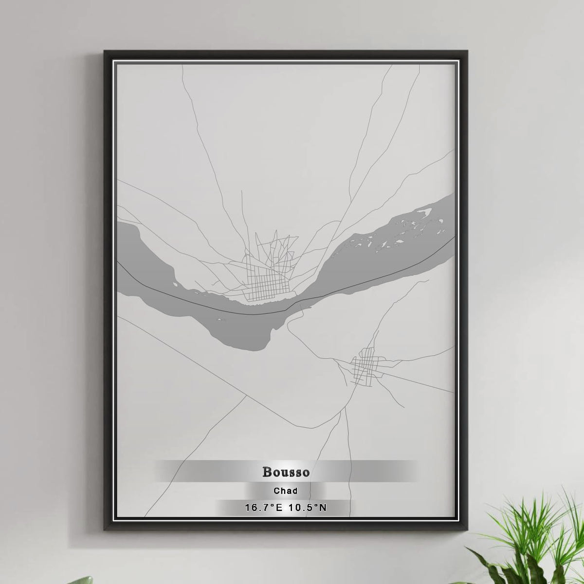 ROAD MAP OF BOUSSO, CHAD BY MAPBAKES