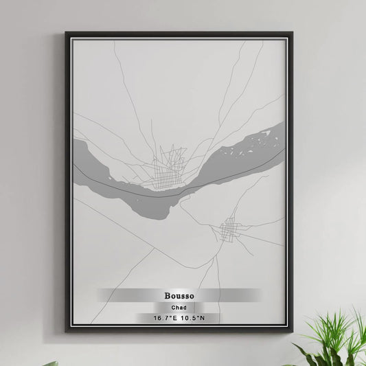ROAD MAP OF BOUSSO, CHAD BY MAPBAKES
