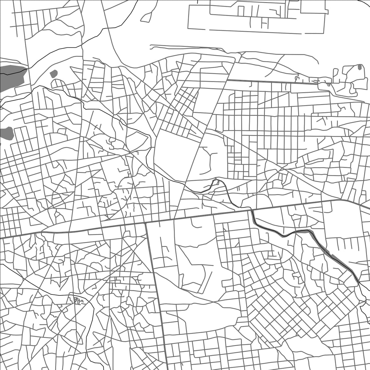 ROAD MAP OF ABECHE, CHAD BY MAPBAKES
