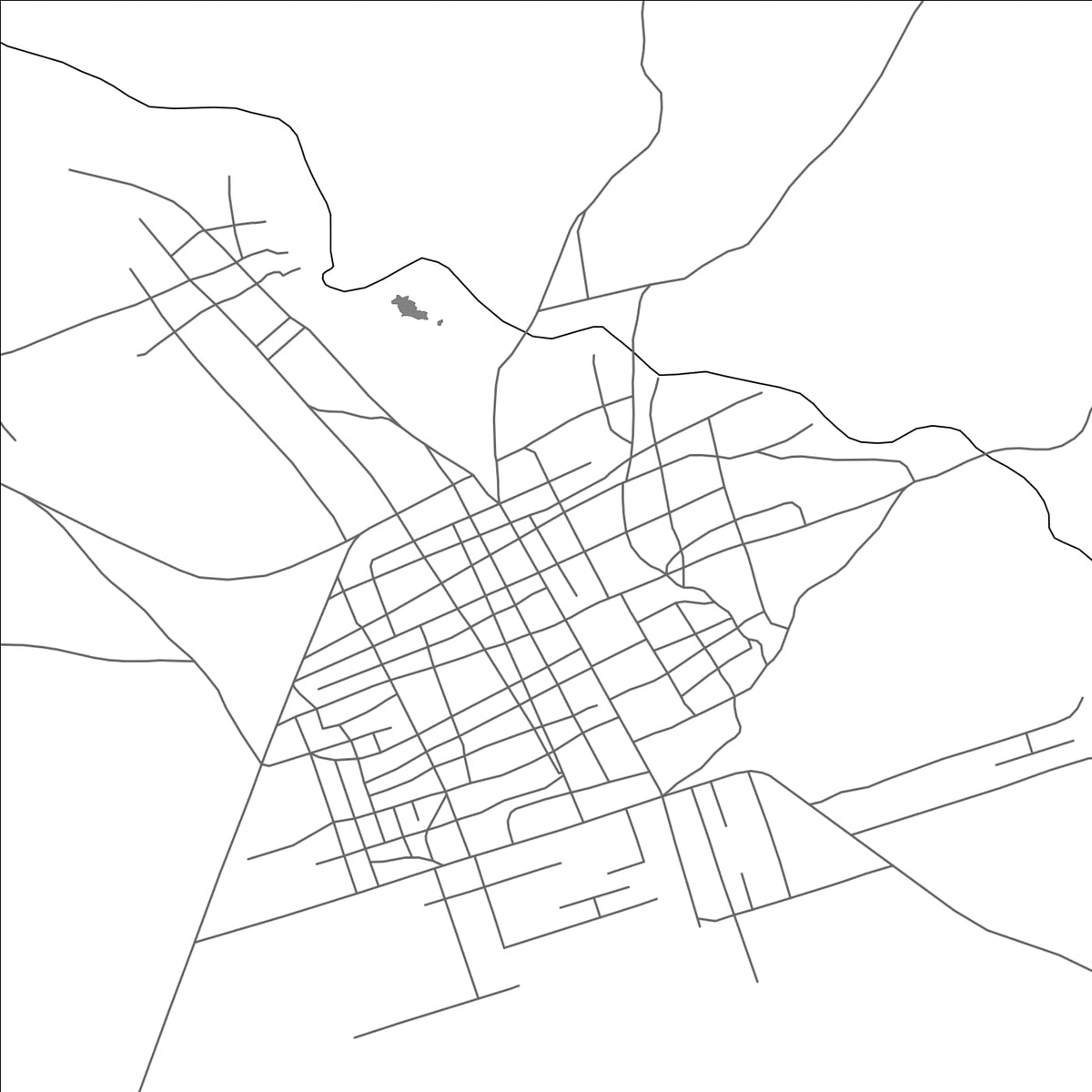 ROAD MAP OF BILTINE, CHAD BY MAPBAKES