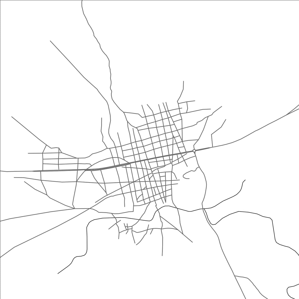 ROAD MAP OF BITKINE, CHAD BY MAPBAKES