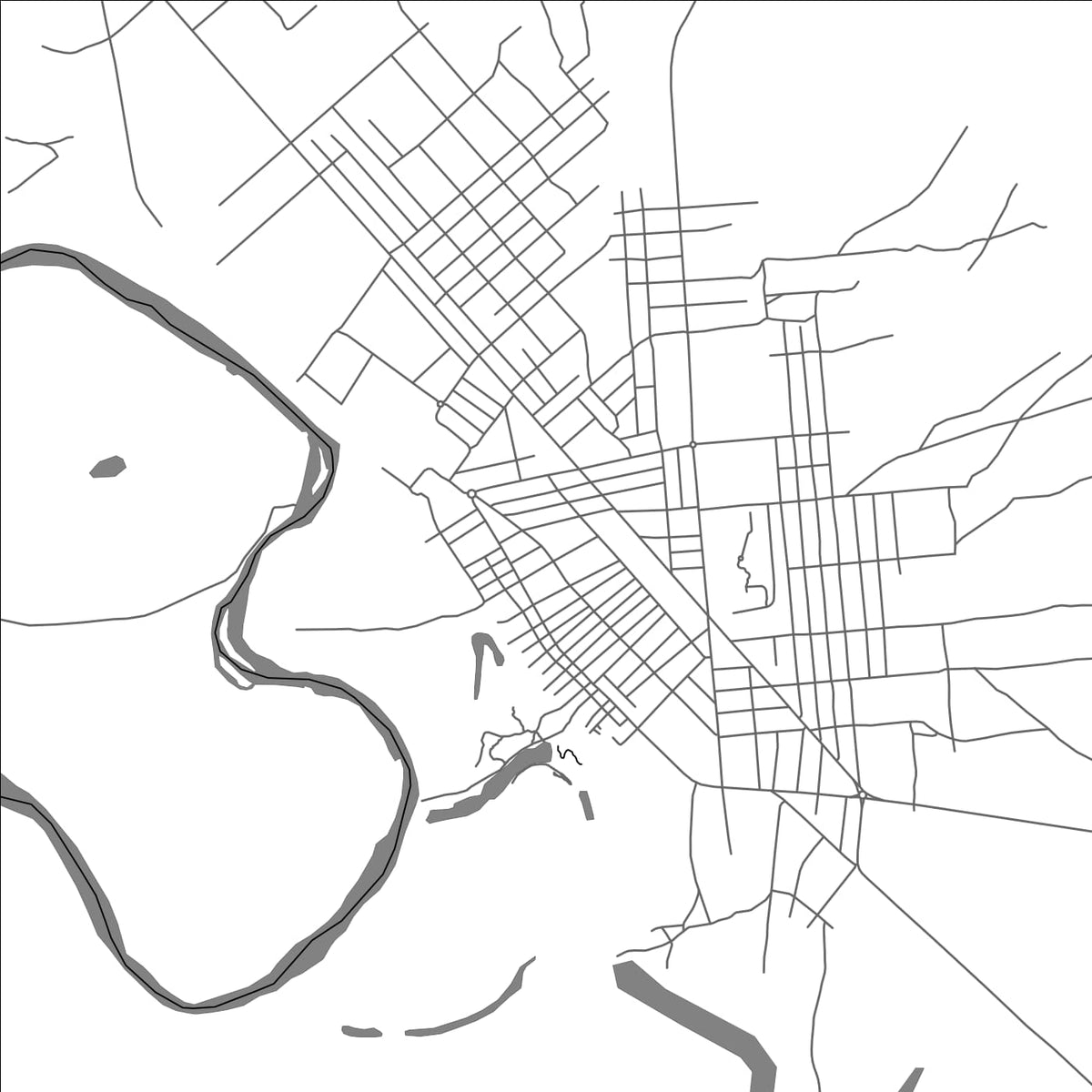 ROAD MAP OF DOBA, CHAD BY MAPBAKES