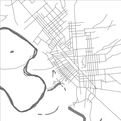 ROAD MAP OF DOBA, CHAD BY MAPBAKES