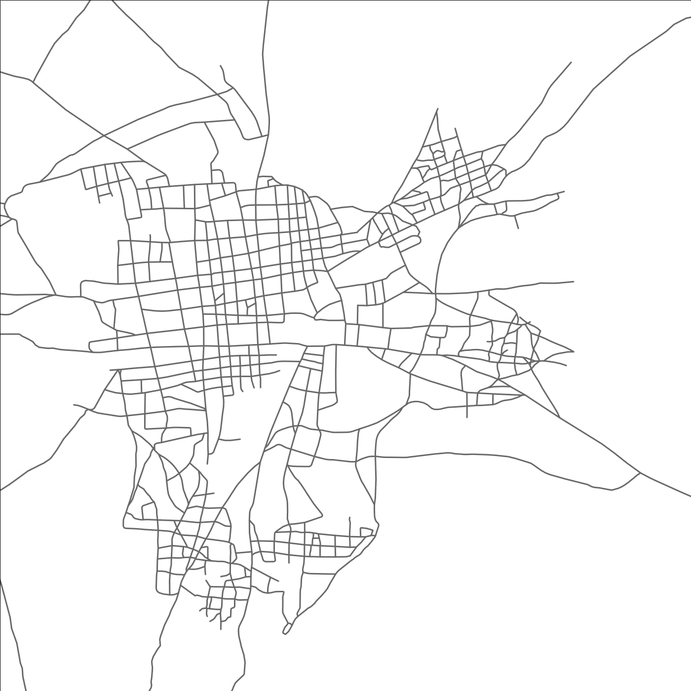 ROAD MAP OF GOZ-BEIDA, CHAD BY MAPBAKES