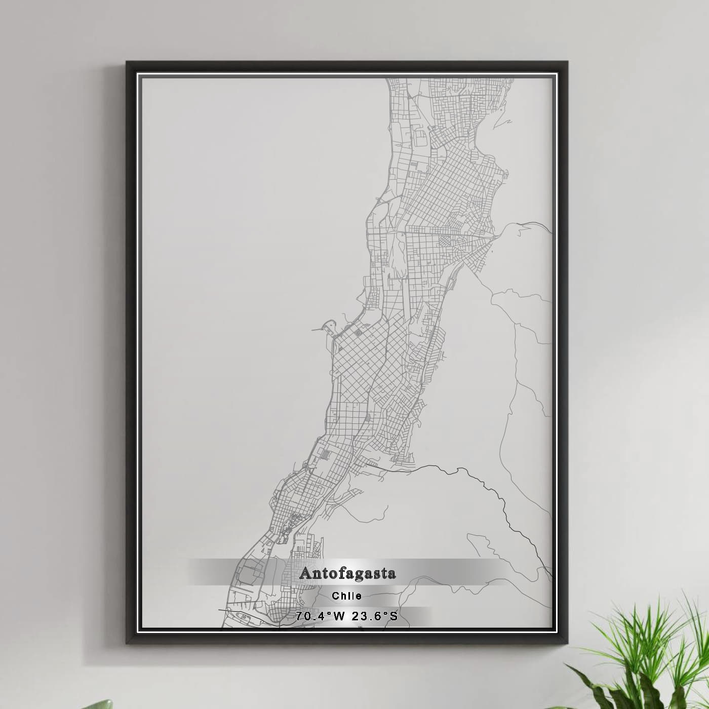 ROAD MAP OF ANTOFAGASTA, CHILE BY MAPBAKES