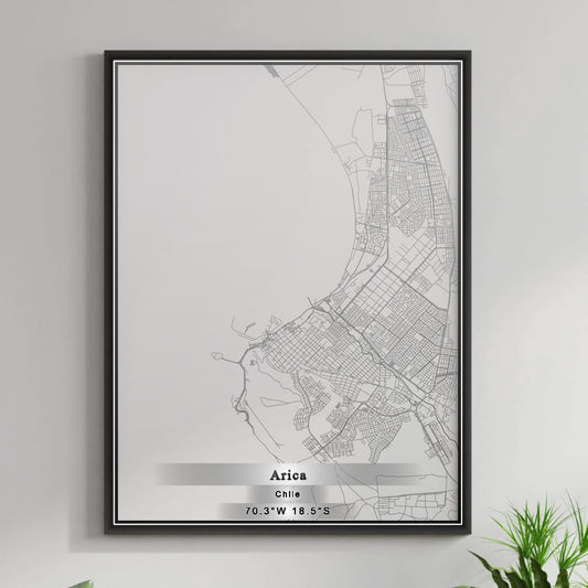 ROAD MAP OF ARICA, CHILE BY MAPBAKES