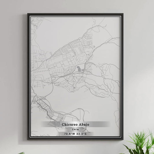 ROAD MAP OF CHICUREO ABAJO, CHILE BY MAPBAKES