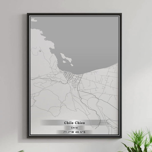 ROAD MAP OF CHILE CHICO, CHILE BY MAPBAKES