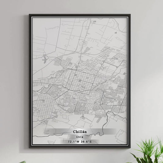 ROAD MAP OF CHILLÁN, CHILE BY MAPBAKES