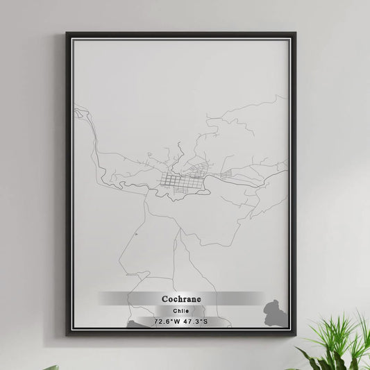 ROAD MAP OF COCHRANE, CHILE BY MAPBAKES