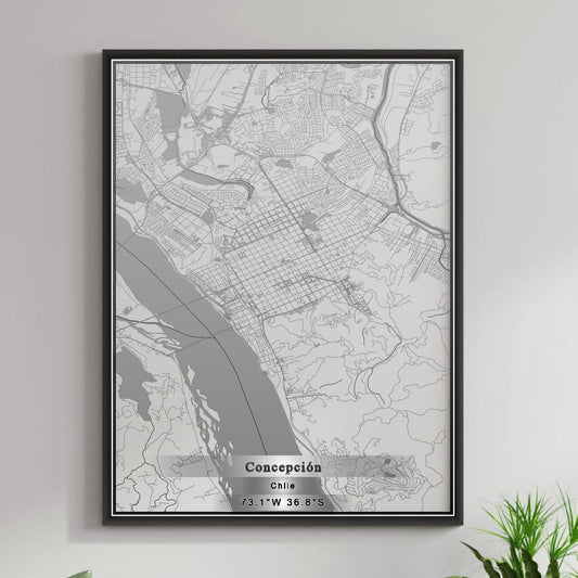 ROAD MAP OF CONCEPCIÓN, CHILE BY MAPBAKES