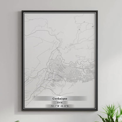 ROAD MAP OF COYHAIQUE, CHILE BY MAPBAKES