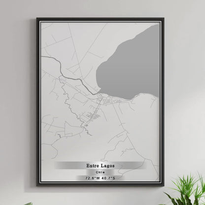 ROAD MAP OF ENTRE LAGOS, CHILE BY MAPBAKES