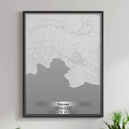 ROAD MAP OF FUTRONO, CHILE BY MAPBAKES