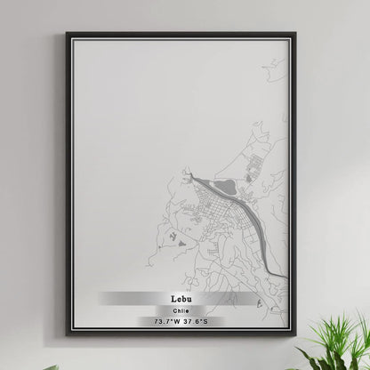 ROAD MAP OF LEBU, CHILE BY MAPBAKES