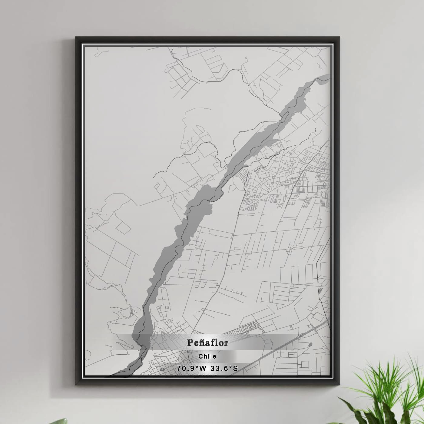 ROAD MAP OF PEÑAFLOR, CHILE BY MAPBAKES