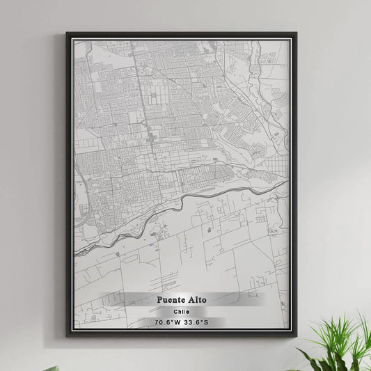 ROAD MAP OF PUENTE ALTO, CHILE BY MAPBAKES