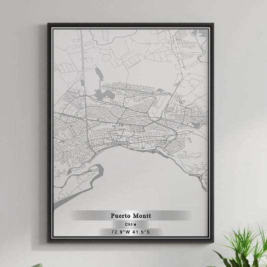 ROAD MAP OF PUERTO MONTT, CHILE BY MAPBAKES