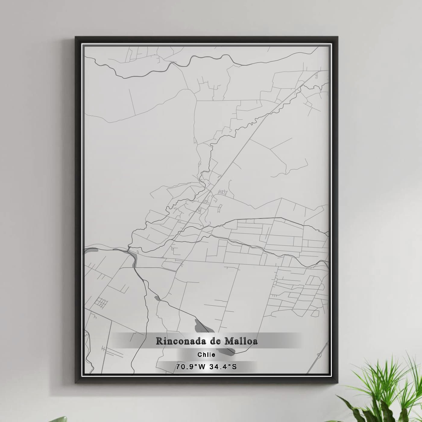 ROAD MAP OF RINCONADA DE MALLOA, CHILE BY MAPBAKES