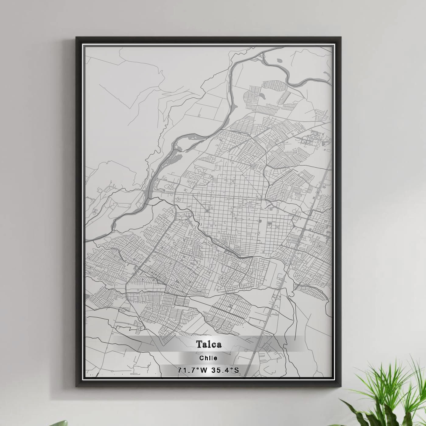 ROAD MAP OF TALCA, CHILE BY MAPBAKES