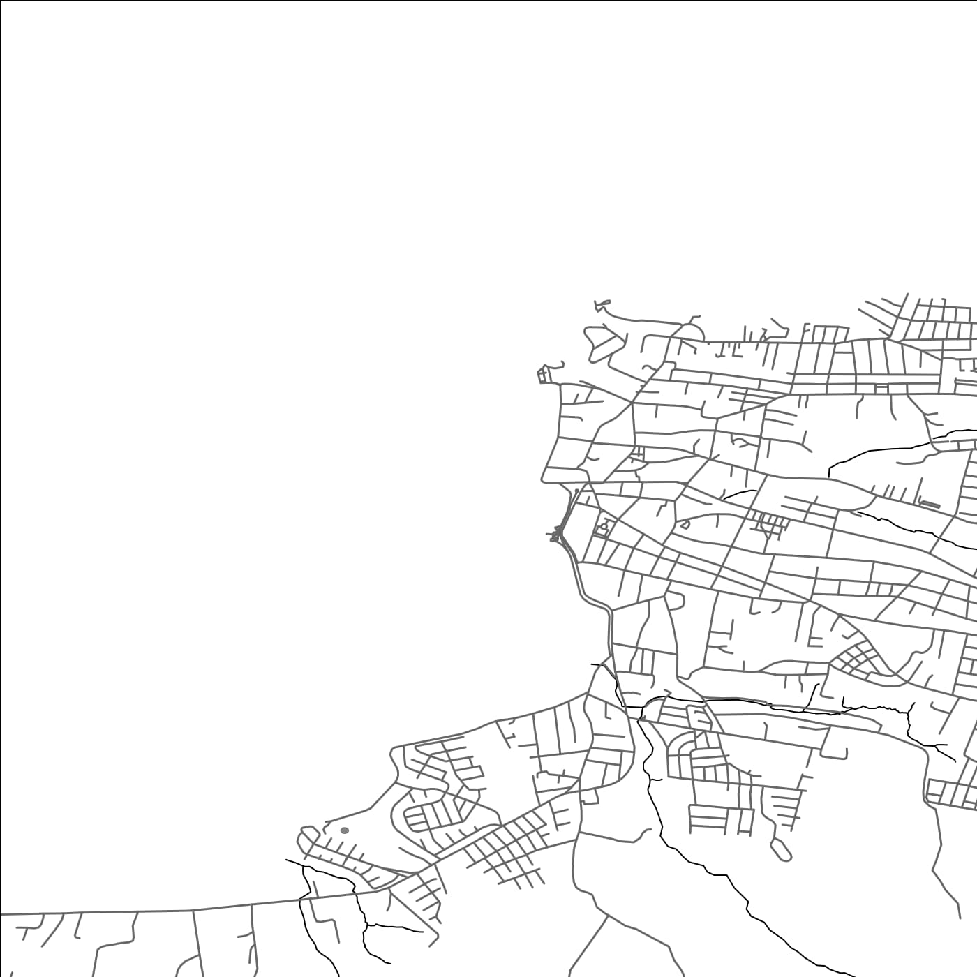 ROAD MAP OF ANCUD, CHILE BY MAPBAKES