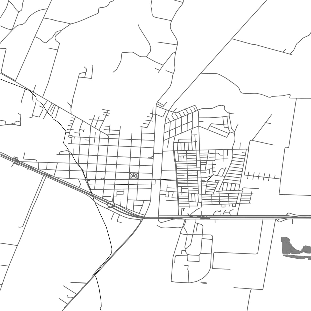 ROAD MAP OF CABRERO, CHILE BY MAPBAKES