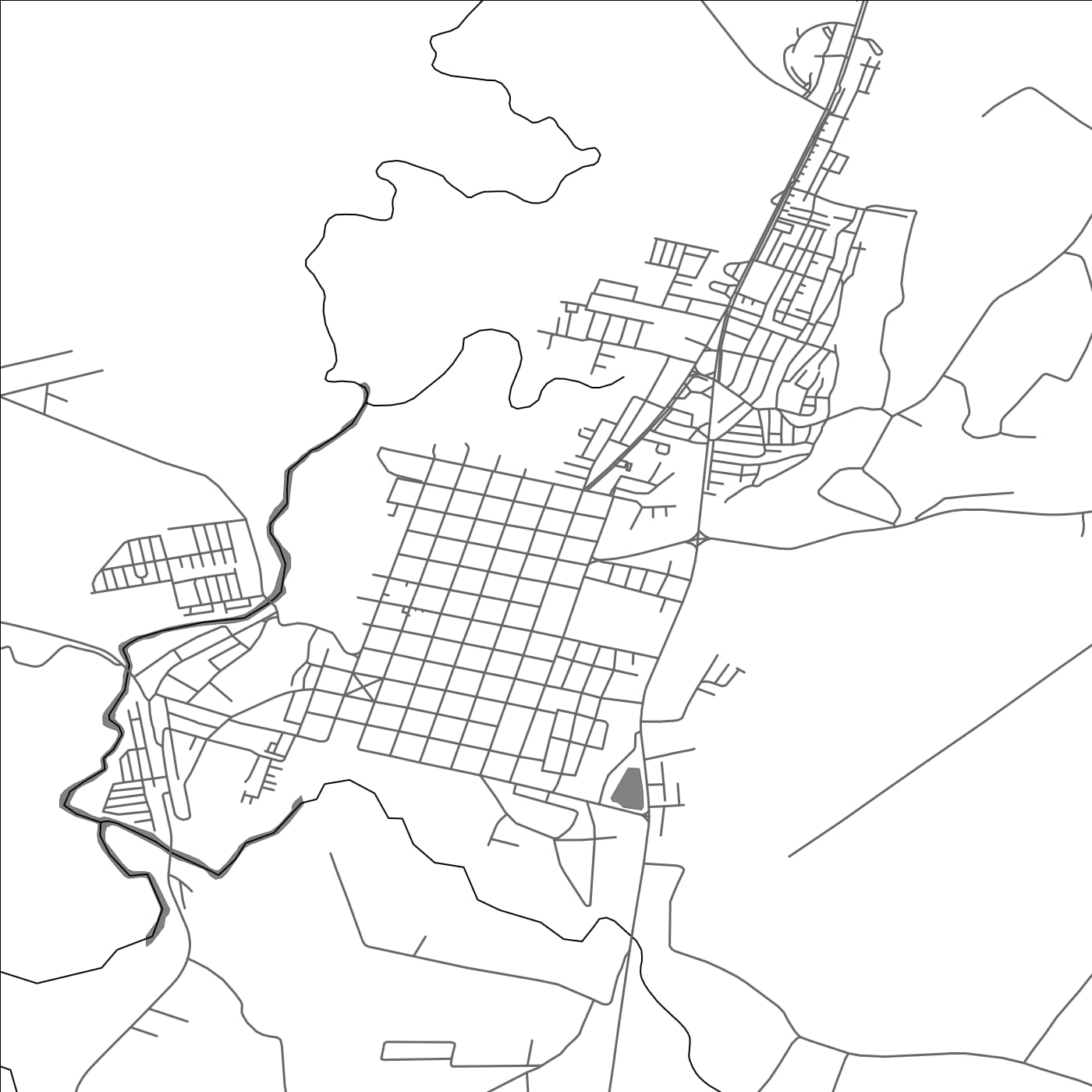 ROAD MAP OF CAÑETE, CHILE BY MAPBAKES