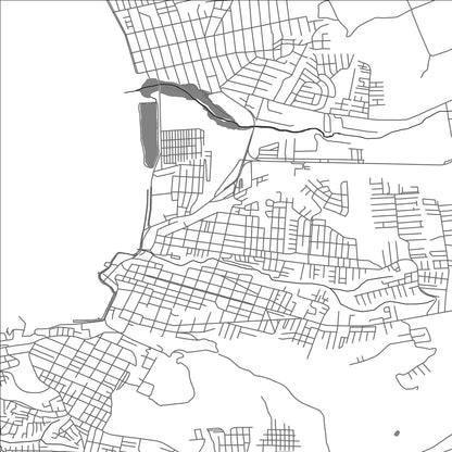 ROAD MAP OF CARTAGENA, CHILE BY MAPBAKES