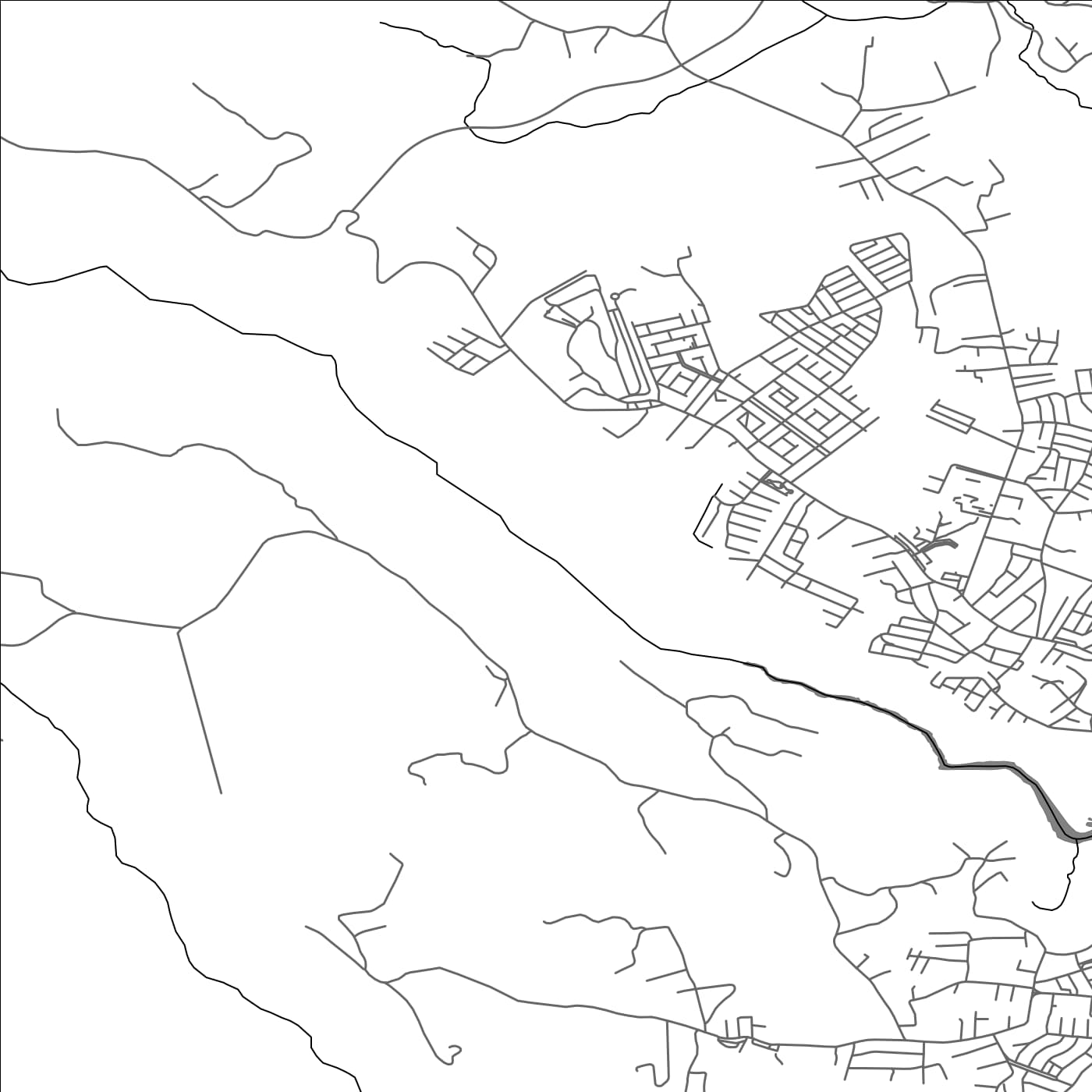 ROAD MAP OF CASTRO, CHILE BY MAPBAKES