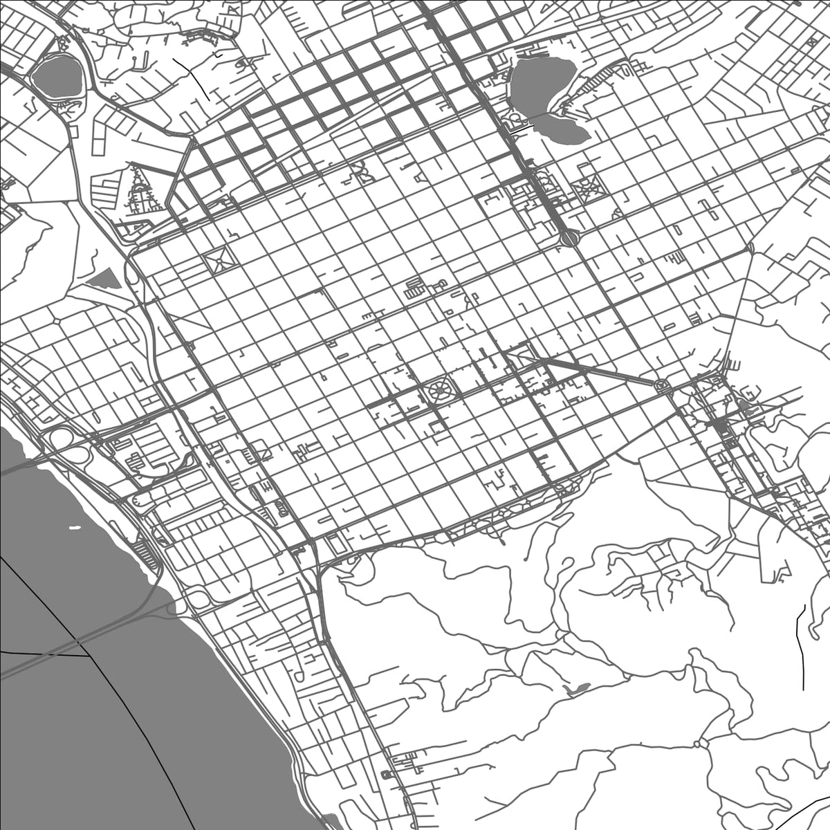 ROAD MAP OF CONCEPCIÓN, CHILE BY MAPBAKES