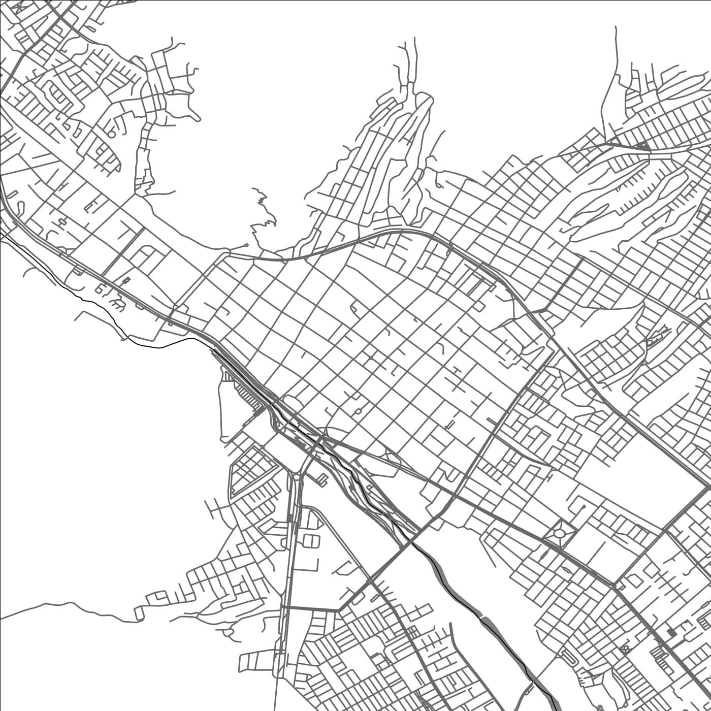 ROAD MAP OF COPIAPÓ, CHILE BY MAPBAKES