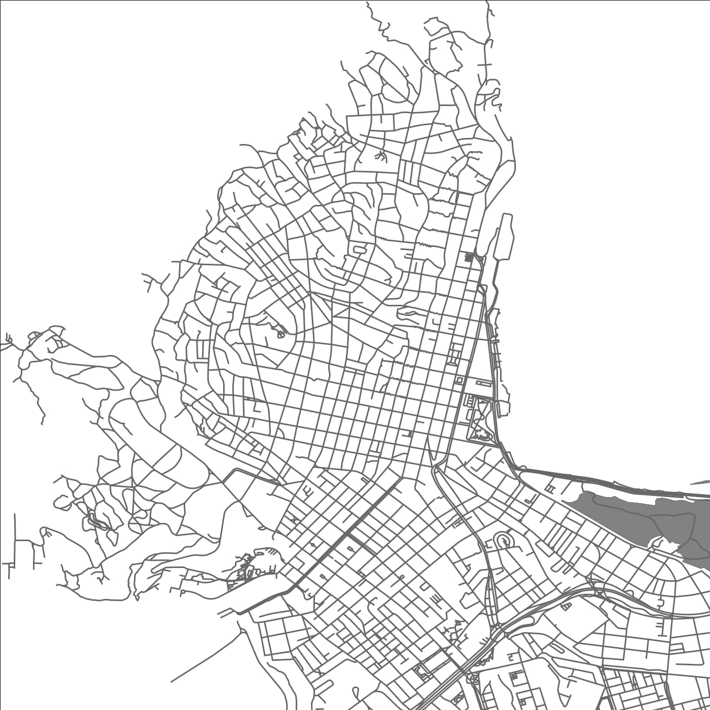 ROAD MAP OF COQUIMBO, CHILE BY MAPBAKES