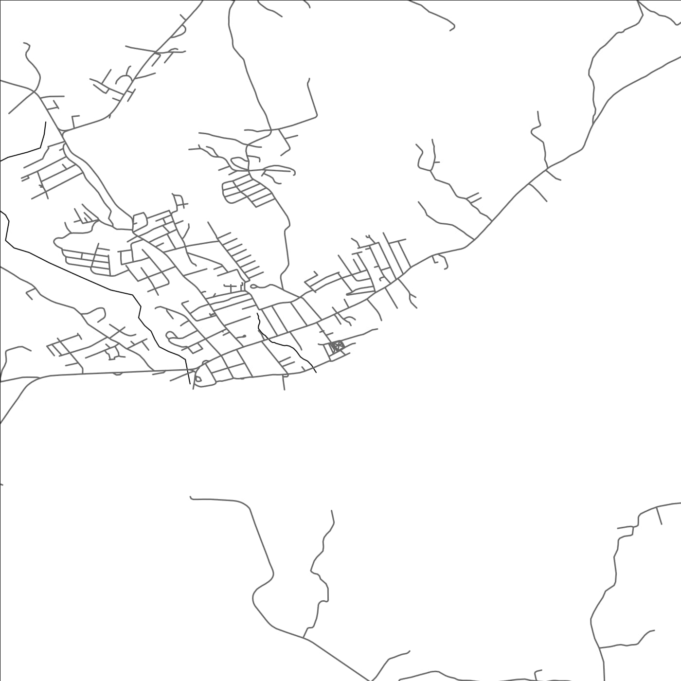 ROAD MAP OF DALCAHUE, CHILE BY MAPBAKES