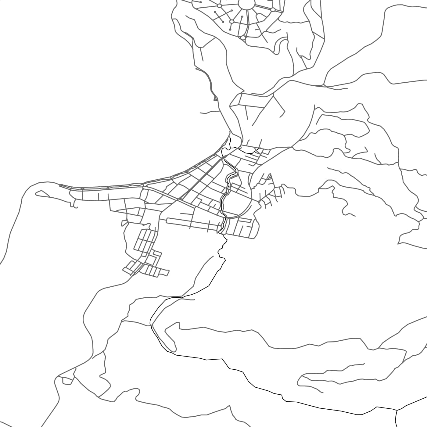 ROAD MAP OF DICHATO, CHILE BY MAPBAKES