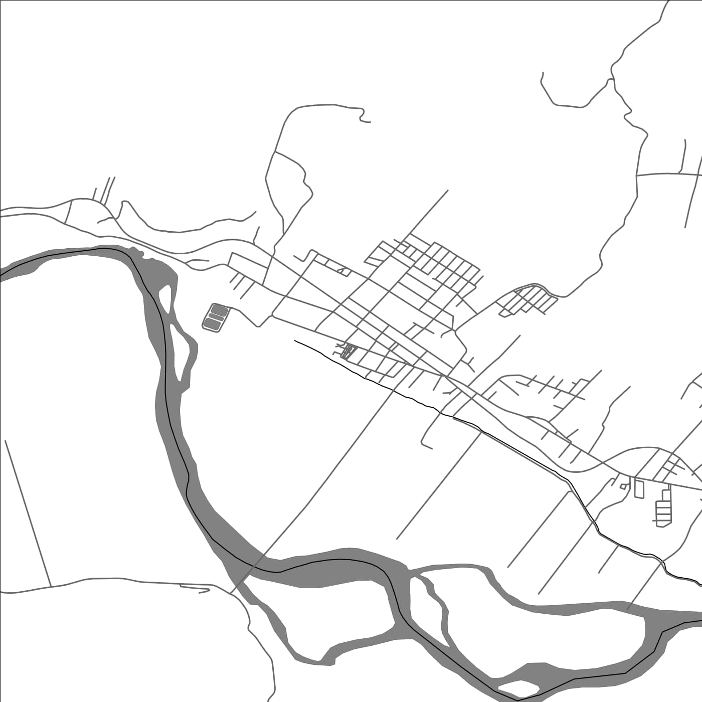 ROAD MAP OF HUALAÑE, CHILE BY MAPBAKES