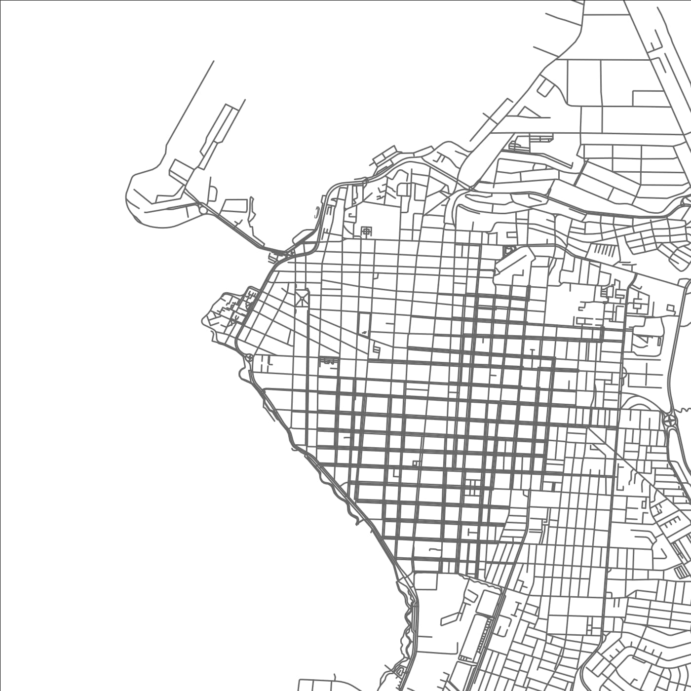 ROAD MAP OF IQUIQUE, CHILE BY MAPBAKES