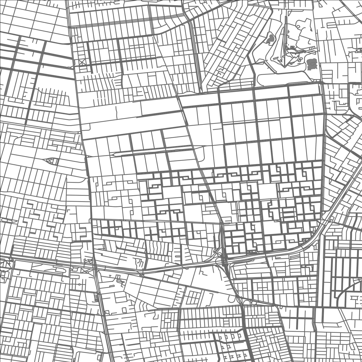 ROAD MAP OF LA GRANJA, CHILE BY MAPBAKES