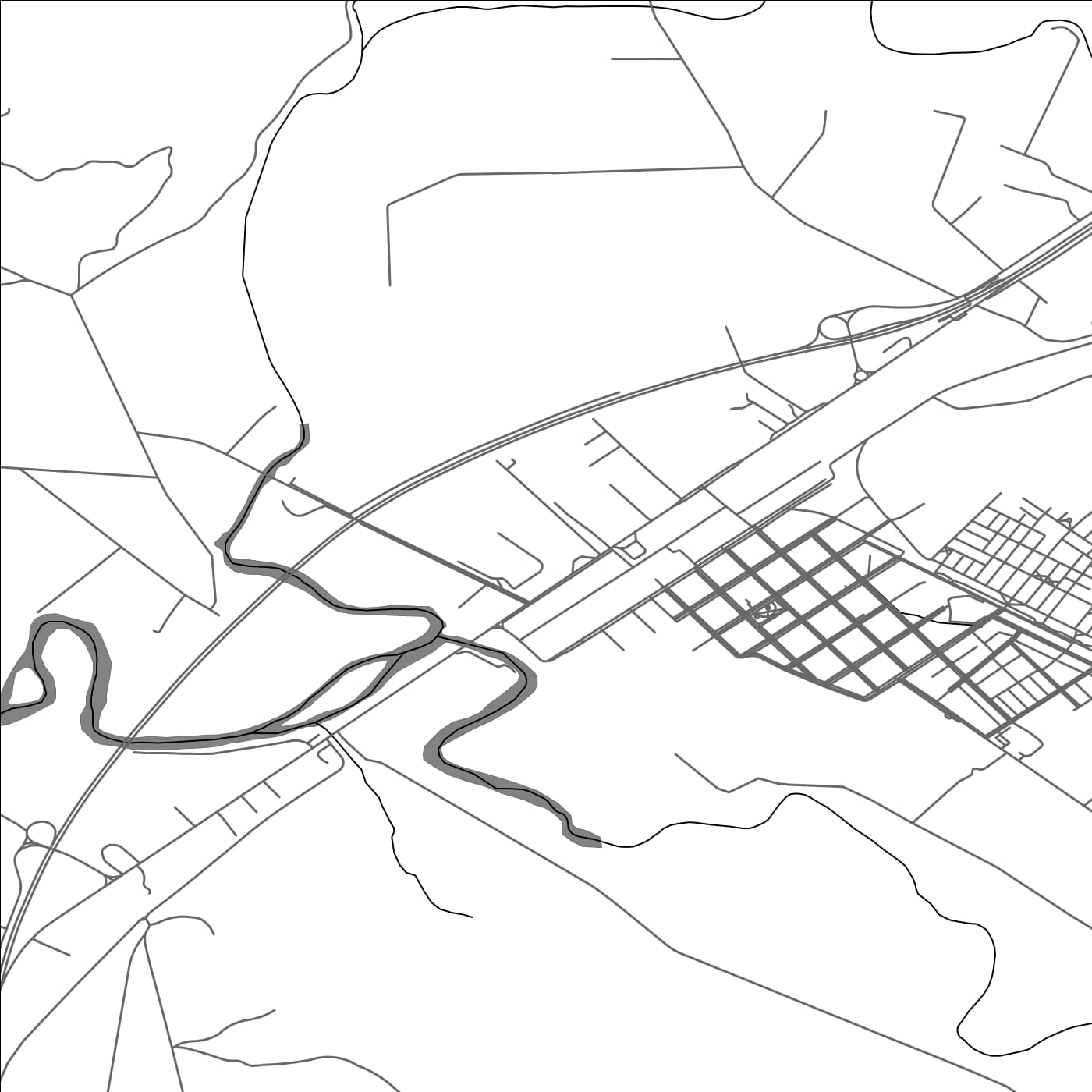 ROAD MAP OF LANCO, CHILE BY MAPBAKES