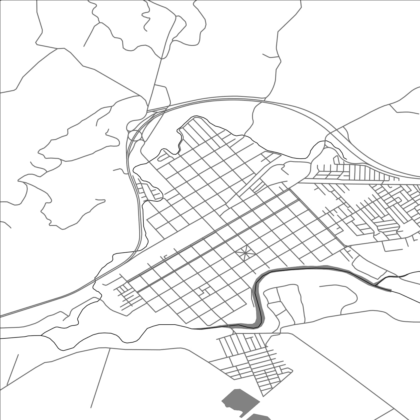 ROAD MAP OF LONCOCHE, CHILE BY MAPBAKES