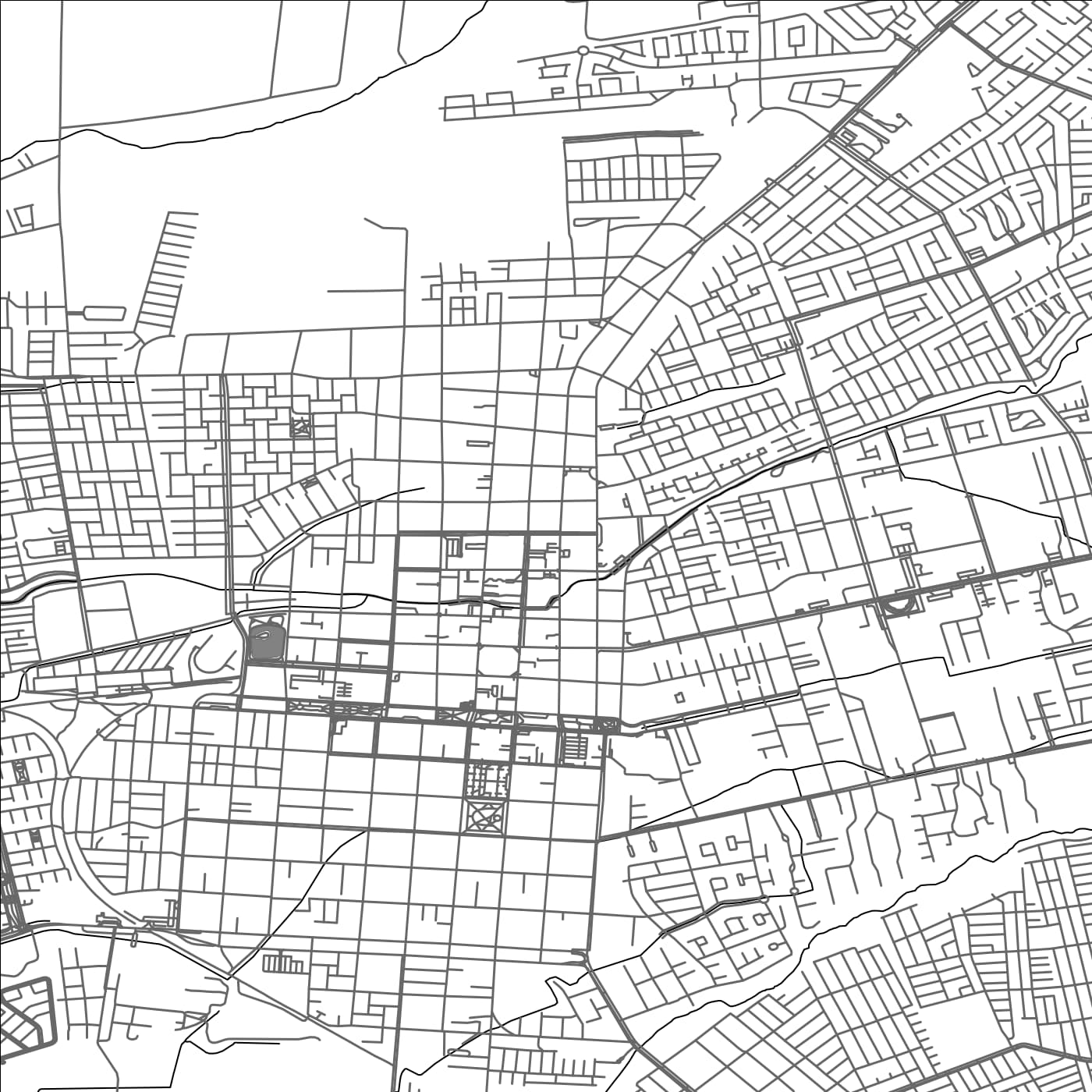 ROAD MAP OF LOS ÁNGELES, CHILE BY MAPBAKES