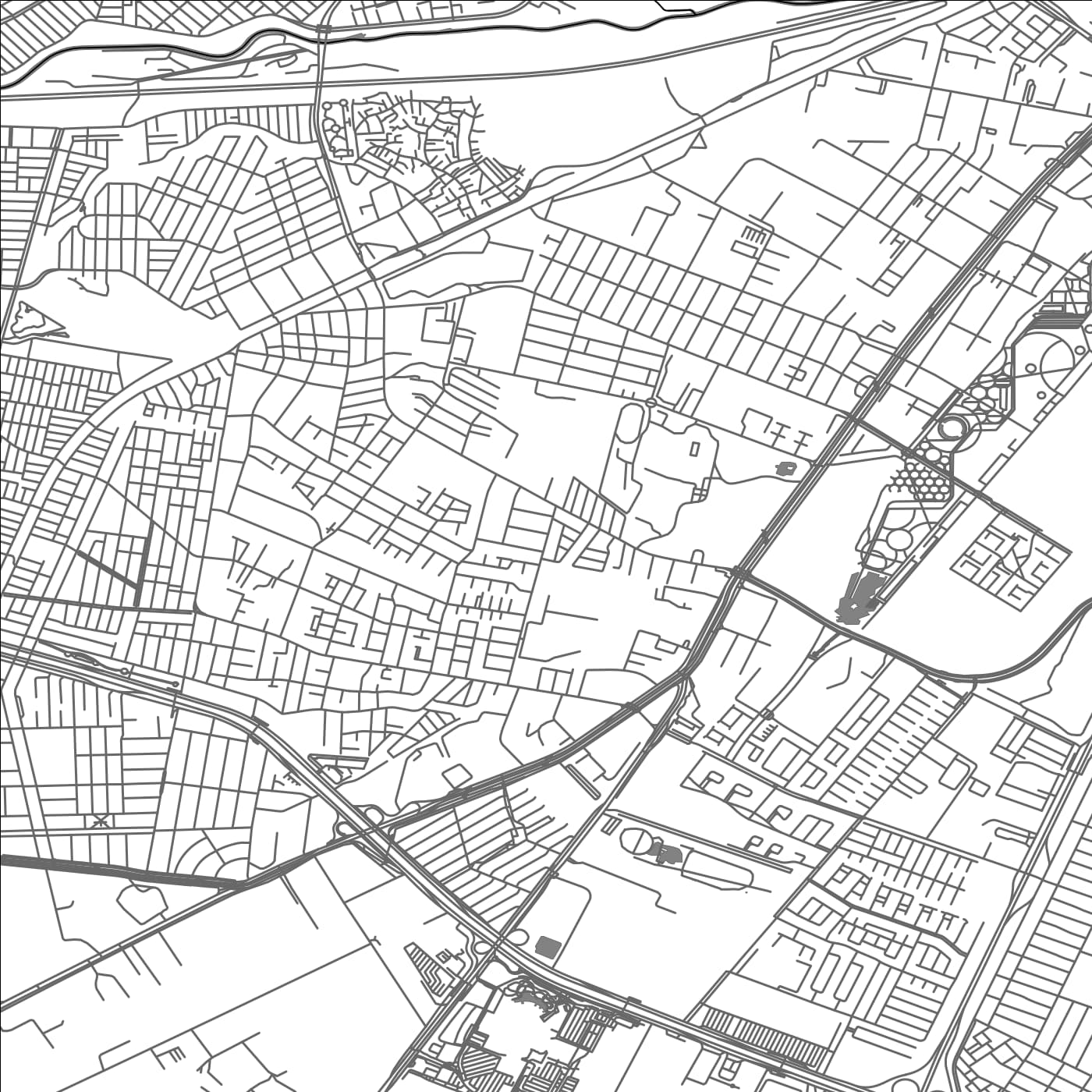 ROAD MAP OF LOS CERRILLOS, CHILE BY MAPBAKES