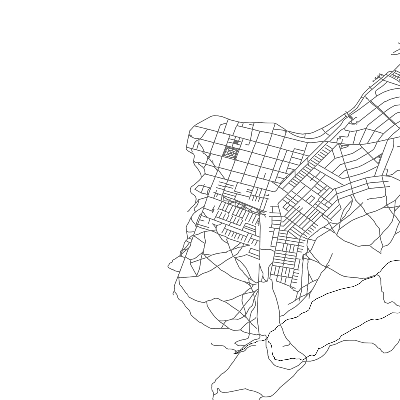 ROAD MAP OF LOS VILOS, CHILE BY MAPBAKES