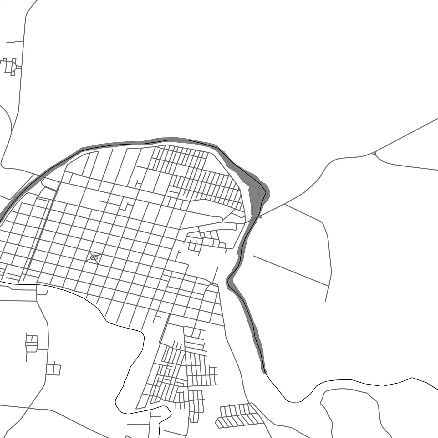 ROAD MAP OF MULCHÉN, CHILE BY MAPBAKES