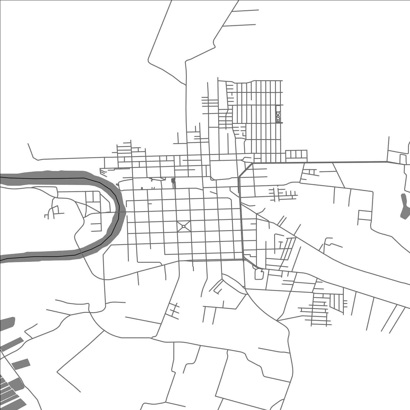 ROAD MAP OF NUEVA IMPERIAL, CHILE BY MAPBAKES