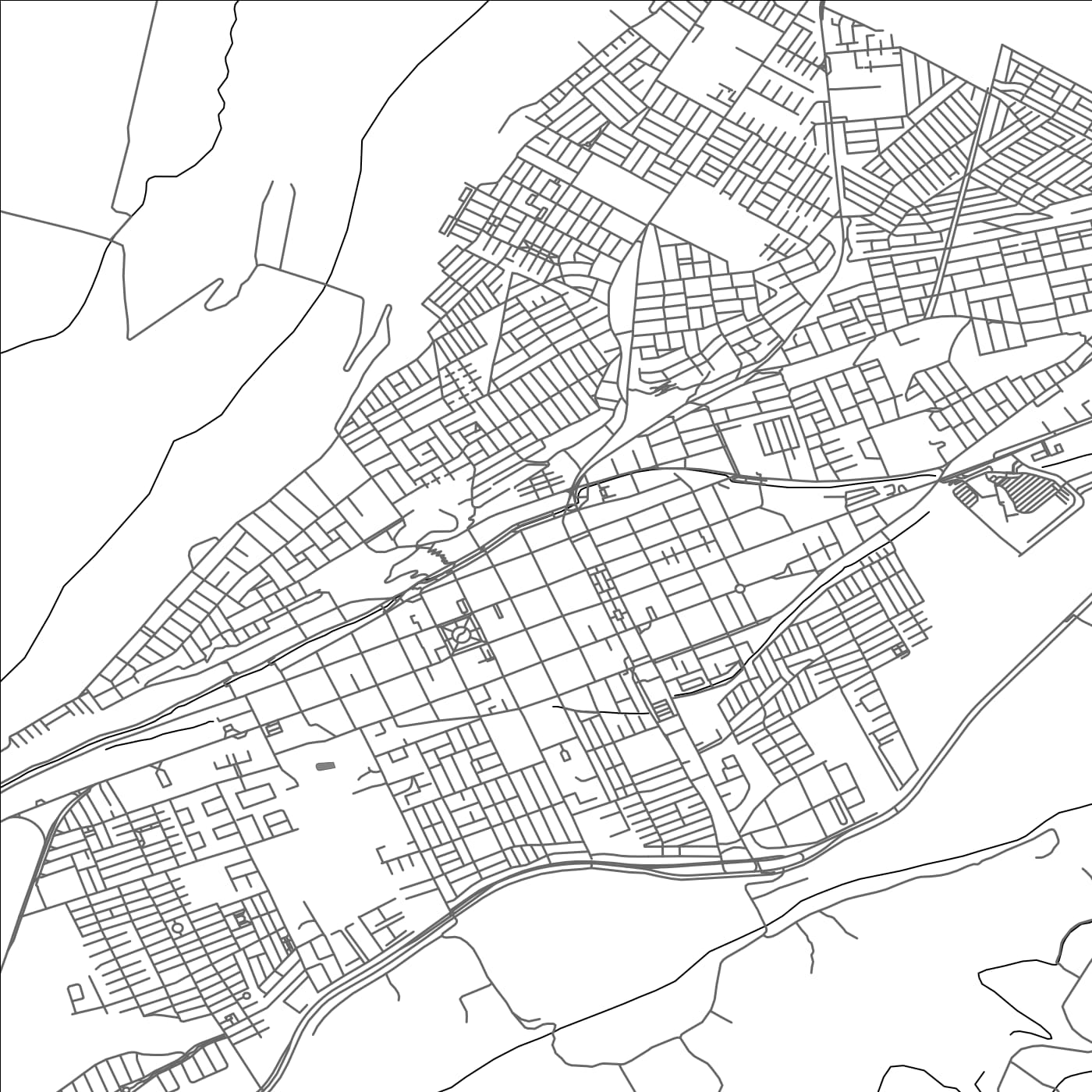 ROAD MAP OF OVALLE, CHILE BY MAPBAKES