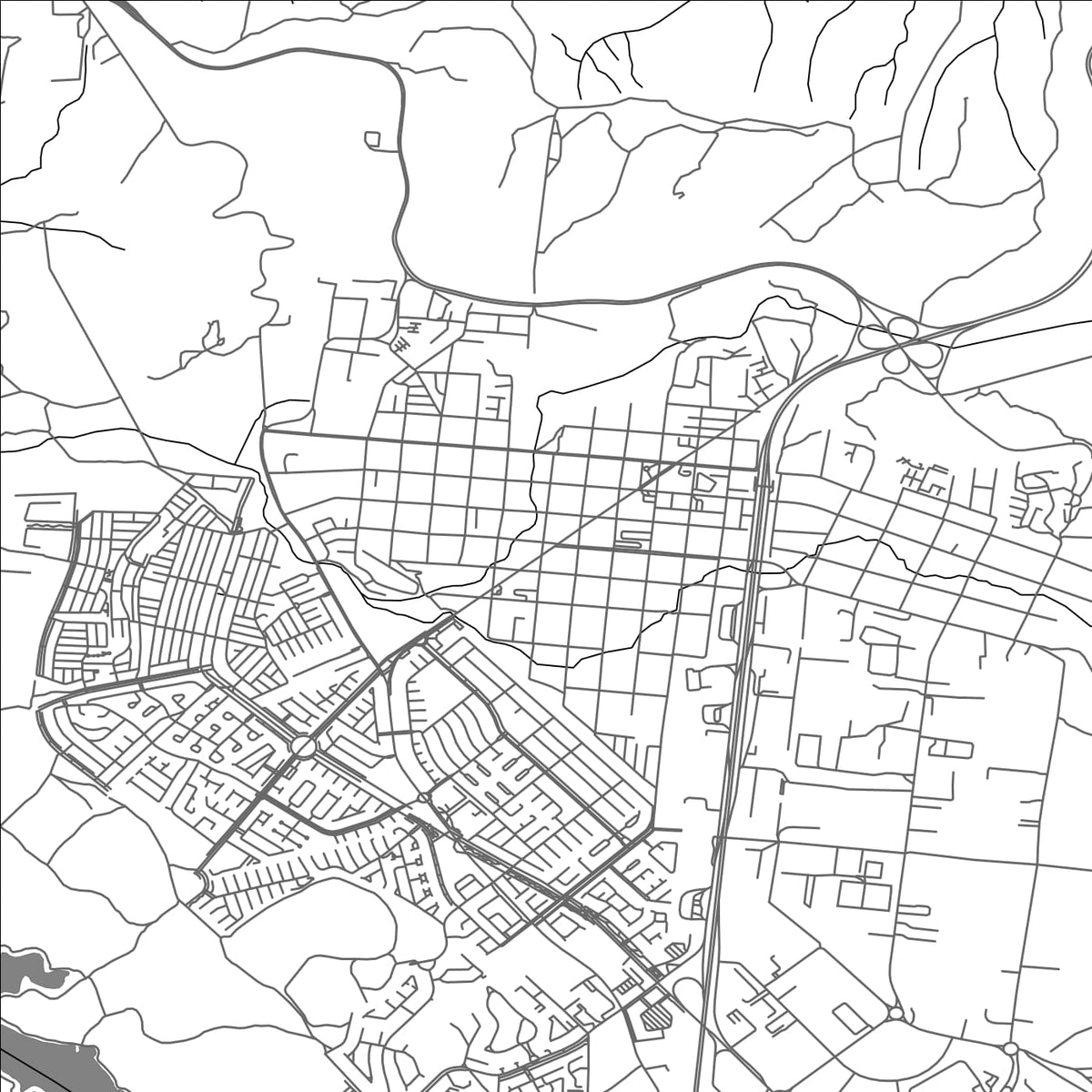 ROAD MAP OF PLACILLA DE PEÑUELAS, CHILE BY MAPBAKES