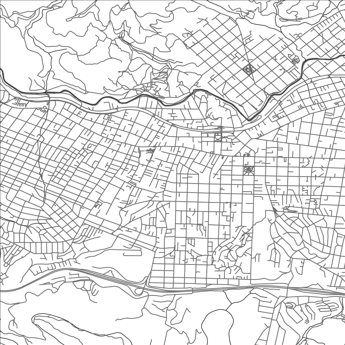 ROAD MAP OF QUILPUÉ, CHILE BY MAPBAKES