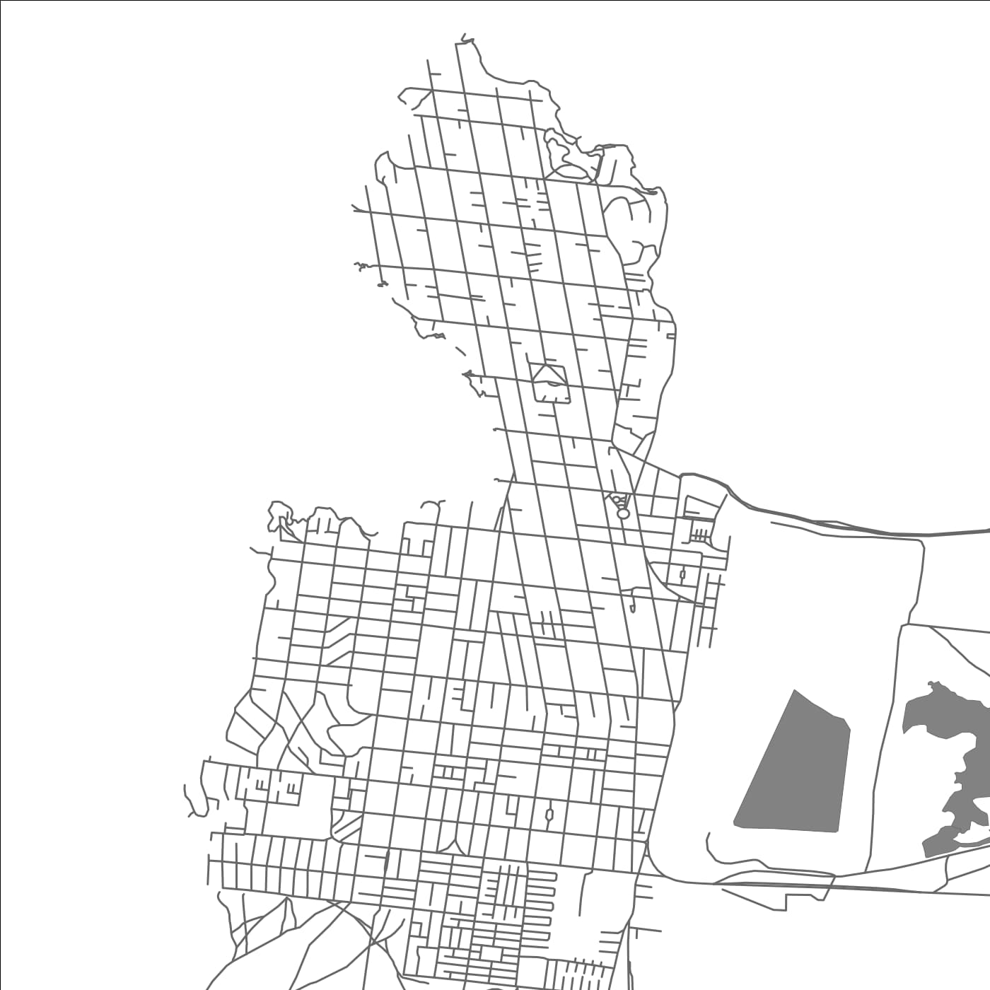 ROAD MAP OF QUINTERO, CHILE BY MAPBAKES