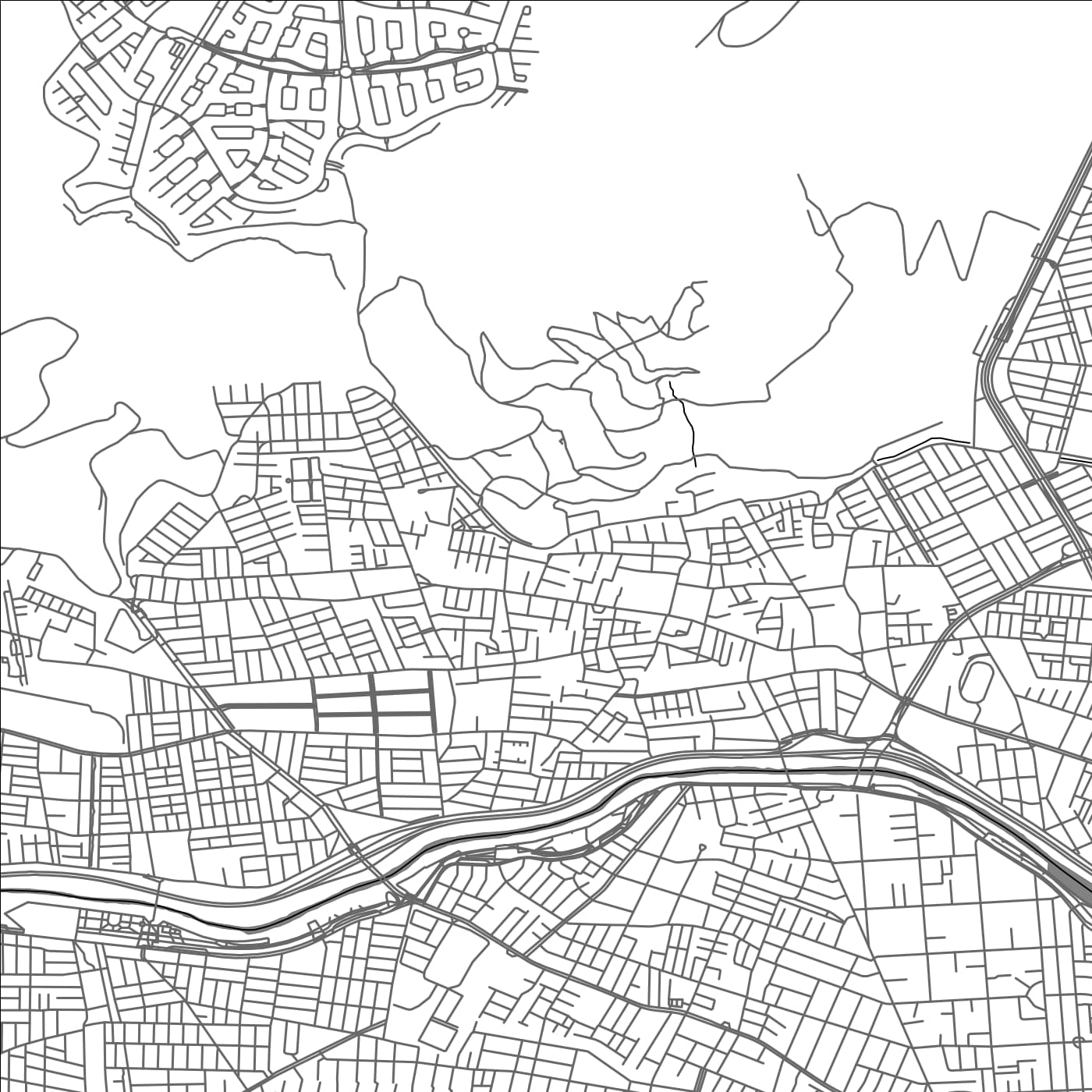 ROAD MAP OF RENCA, CHILE BY MAPBAKES