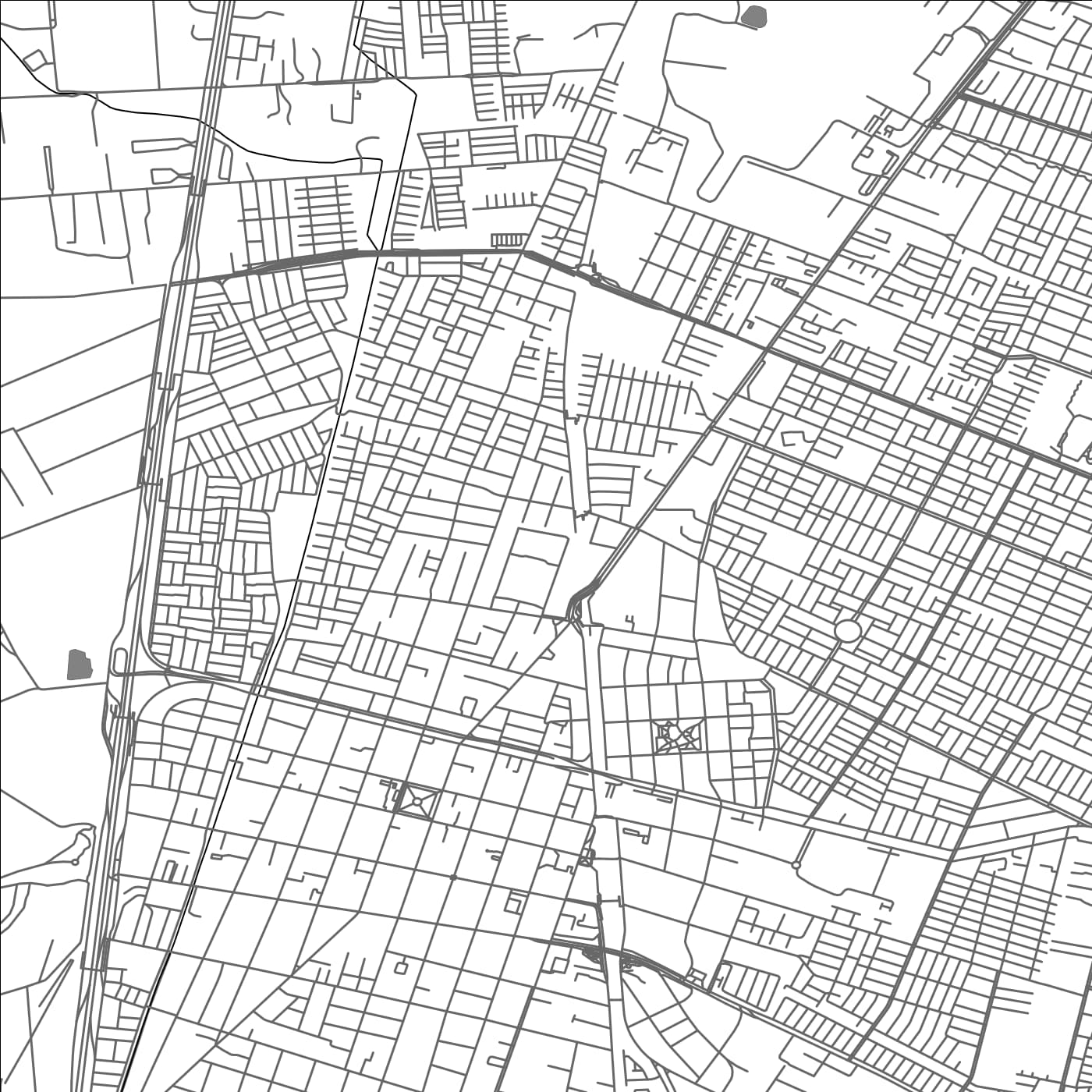 ROAD MAP OF SAN BERNARDO, CHILE BY MAPBAKES